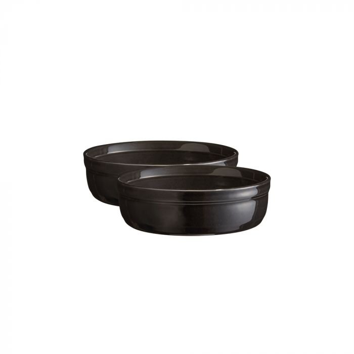 Комплект 2 броя керамични купички за крем брюле Emile Henry 2 Crème Brûlées Ramekins Set -  цвят черен