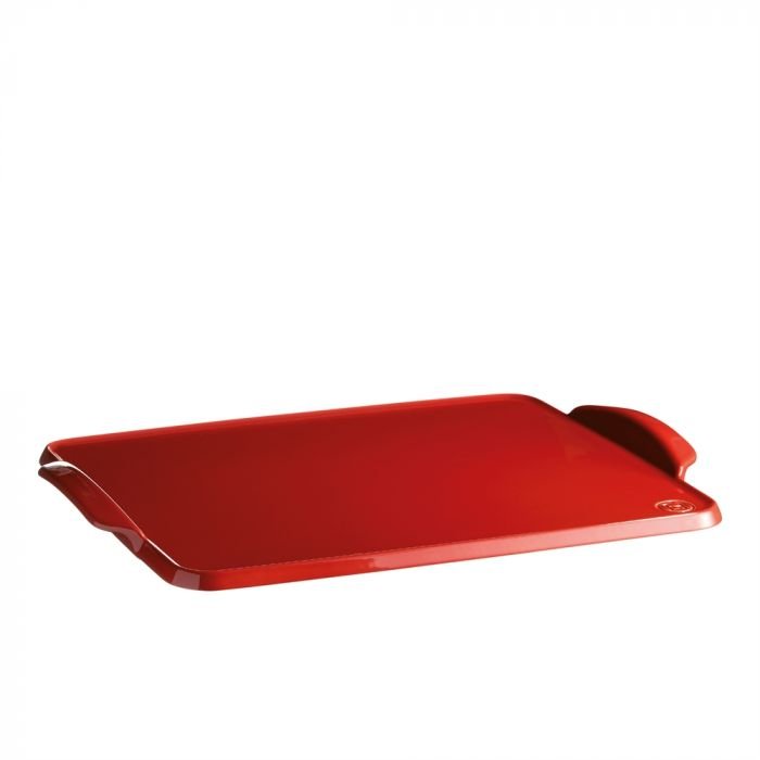 Керамична плоча за печене Emile Henry Baking Tray 42/31 см - цвят червен