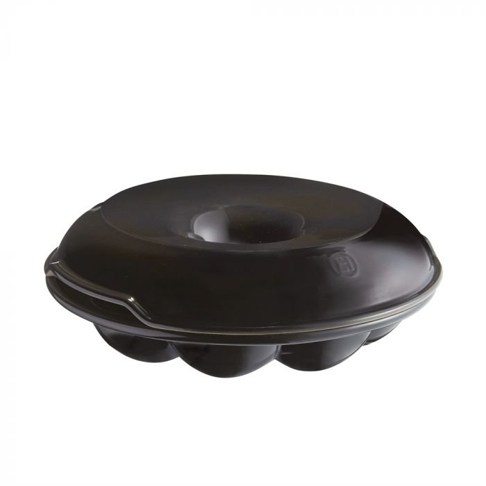 Керамична кръгла форма за печене на питки Emile Henry Crown Baker 30,5 см - цвят черен