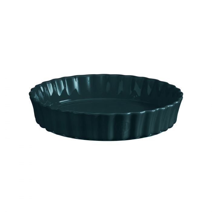 Керамична форма за тарт Emile Henry Deep Flan Dish 24 см- цвят тъмнозелен