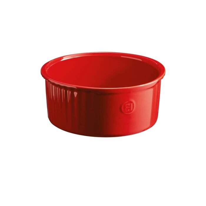 Керамична купа за суфле Emile Henry Souffle Baking Dish 23 см - цвят червен