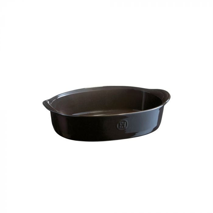 Керамична овална форма за печене Emile Henry Small Oval Oven Dish 27,5/17,5 см - цвят черен