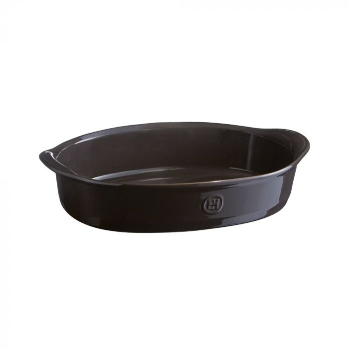 Керамична овална форма за печене Emile Henry Oval Oven Dish 35/22,5 см - цвят черен