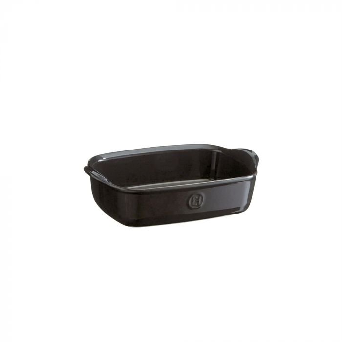 Керамична правоъгълна форма за печене Emile Henry Individual Oven Dish 22/15 см - цвят черен