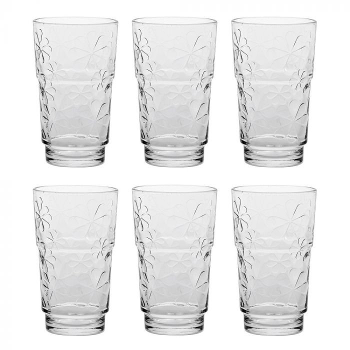 Комплект от 6 броя чаши за вода Luminarc Funny Flowers 270 мл