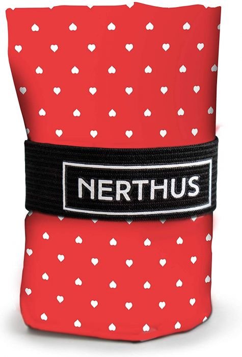 Чанта за пазаруване Nerthus 'Сърчица' - червена