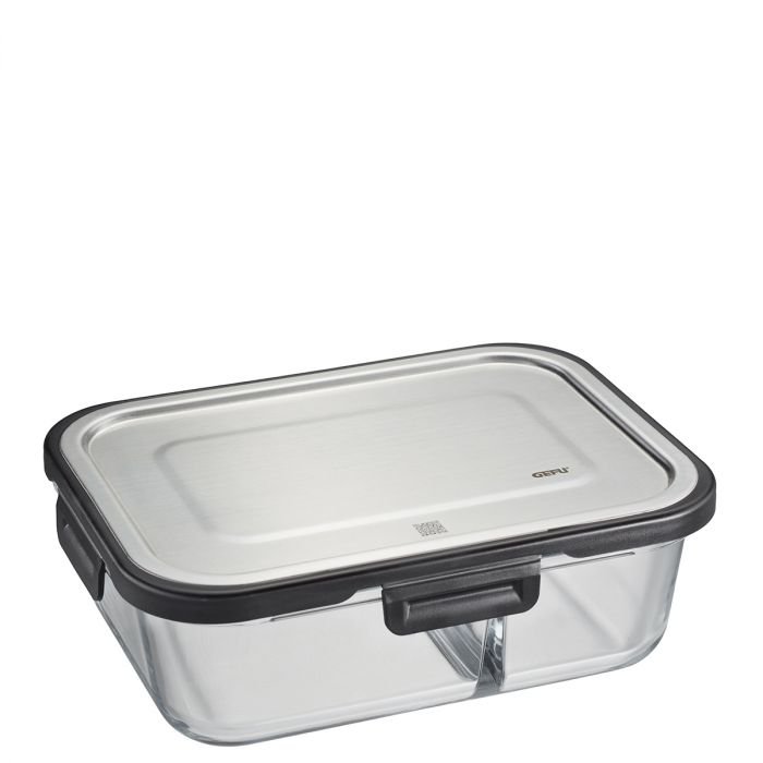 Стъклена кутия за храна с две отделения Gefu Milo - 1,2 л