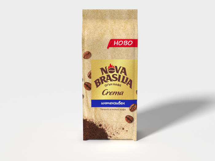 Мляно кафе Nova Brasilia Crema Интензивен, 225 г