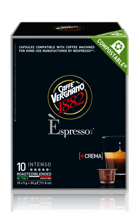 Капсули Vergnano E'spresso Intenso Nespresso - 10 бр х 5 г 