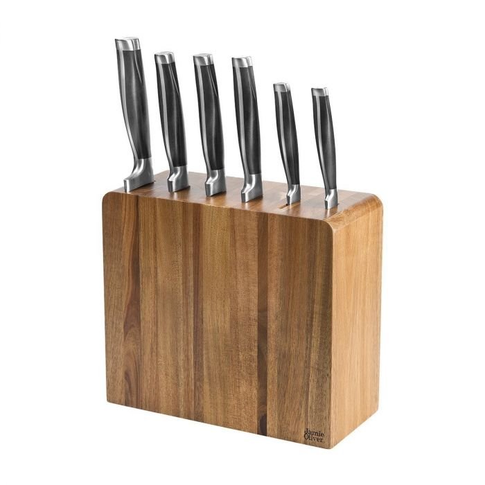 Комплект от 6 броя ножове с дървена стойка Jamie Oliver