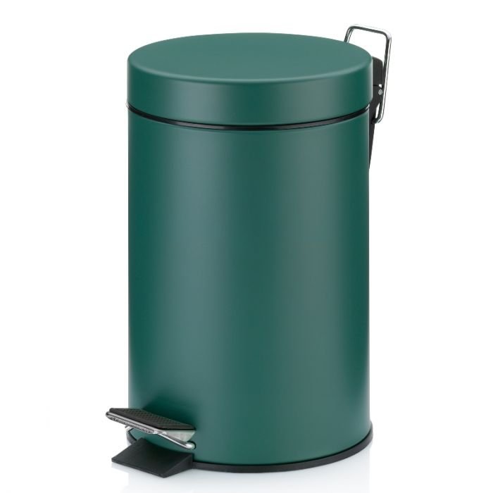 Кош за отпадъци с педал Kela Monaco - тъмно зелен, 3 л