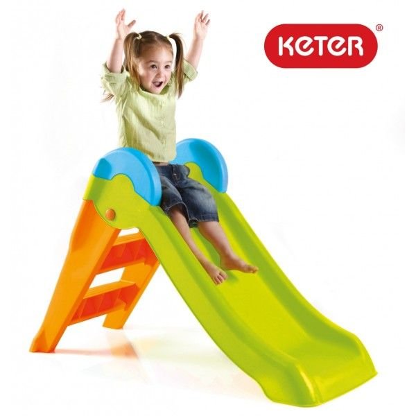Детска пързалка Keter Boogie Slide - зелено/оранжево