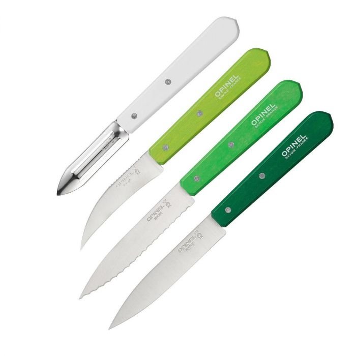 Комплект кухненски ножове и белачка Opinel Les Essentiels Primavera