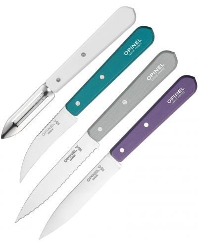 Комплект кухненски ножове и белачка Opinel Art Deco