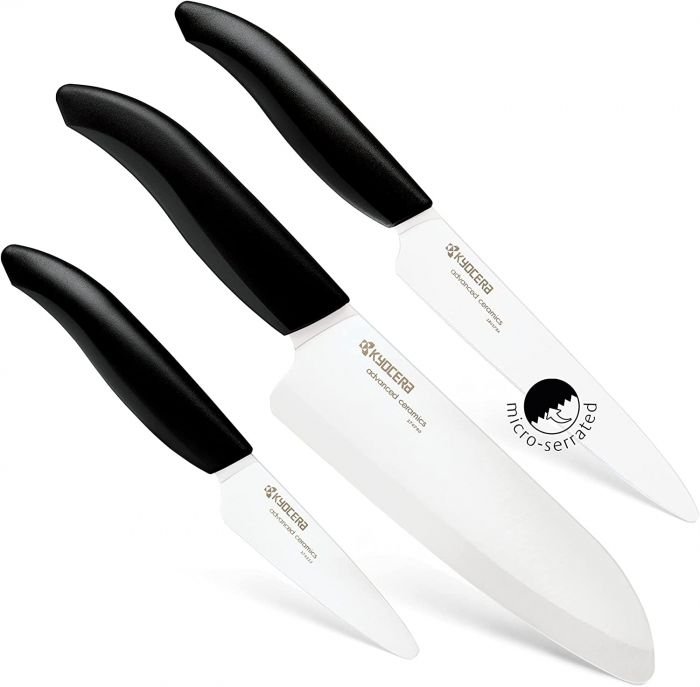 Комплект от 3 броя керамични ножове Kyocera Set Chef