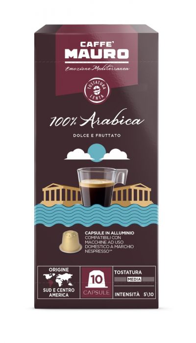 Кафе капсули за Nespresso Mauro 100% Arabica - 10 бр х 5,5 г