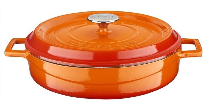 Чугунена мултифункционална тенджера Lava Тренди Edition 28 см, оранжев