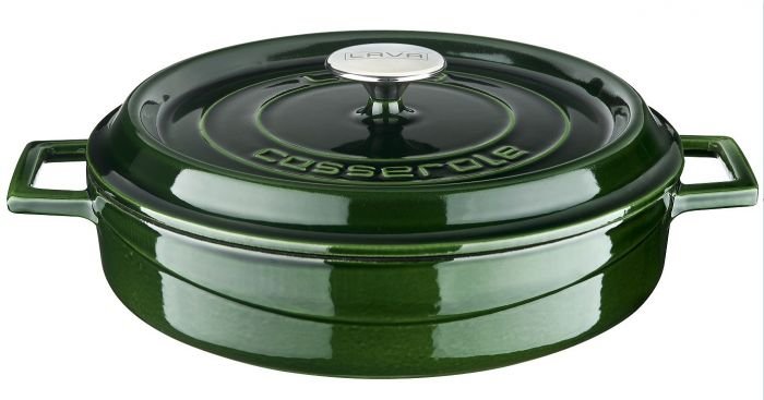Чугунена мултифункционална тенджера Lava Тренди Premium 28 см, зелен