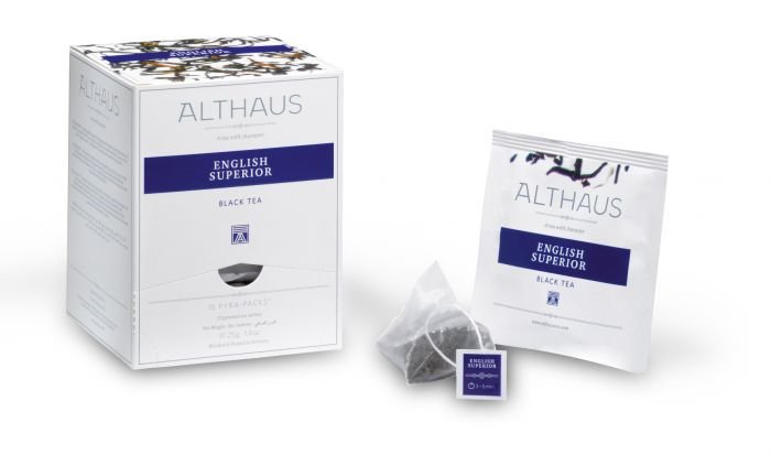 Черен чай Althaus English Superior пирамиди, 15 броя