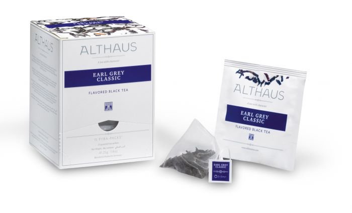 Черен чай Althaus Earl Grey Classic пирамиди, 15 броя