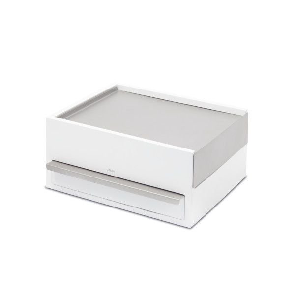 Кутия за бижута и аксесоари Umbra Stowit - цвят бял / никел