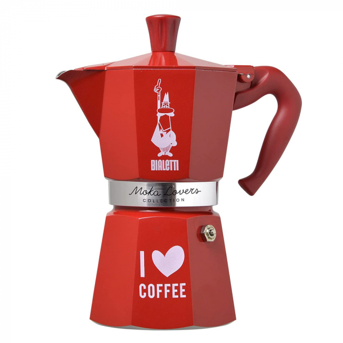Кафеварка Bialetti "I Love Coffee" Moka Express Red 6 чаши - червена