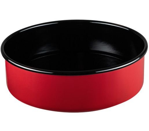 Форма за печене с подвижно дъно от масивен емайл Riess Classic Red, кръгла - 26 см