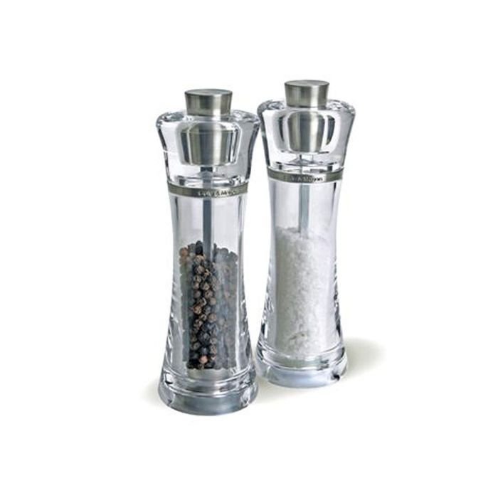 Комплект мелнички за сол и пипер Cole&Mason Roma 16,5 см - с акрилна поставка