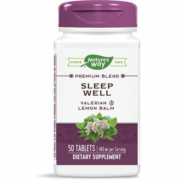 Формула за добър сън и релаксация Nature's Way Sleep Well, 50 таблетки