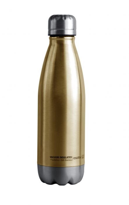 Двустенна термо бутилка с вакуумна изолация Asobu Central Park 500 мл - цвят златиста/сребриста