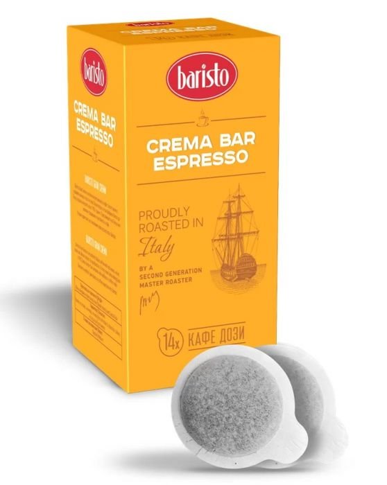 Филтърни кафе дози Baristo Crema Bar Esresso, 14 броя