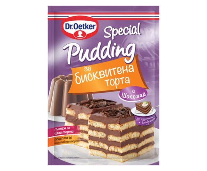 Специален пудинг за бисквитена торта с шоколад Dr. Oetker, 90 г