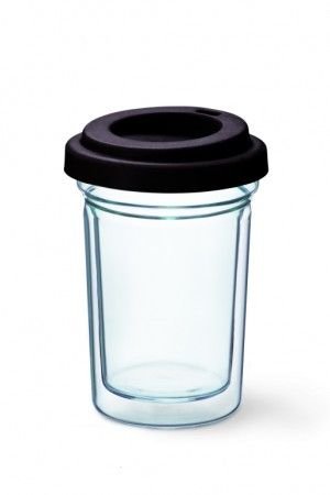 Чаша с двойно дъно и страни и силиконов капак Simax 0,3 л
