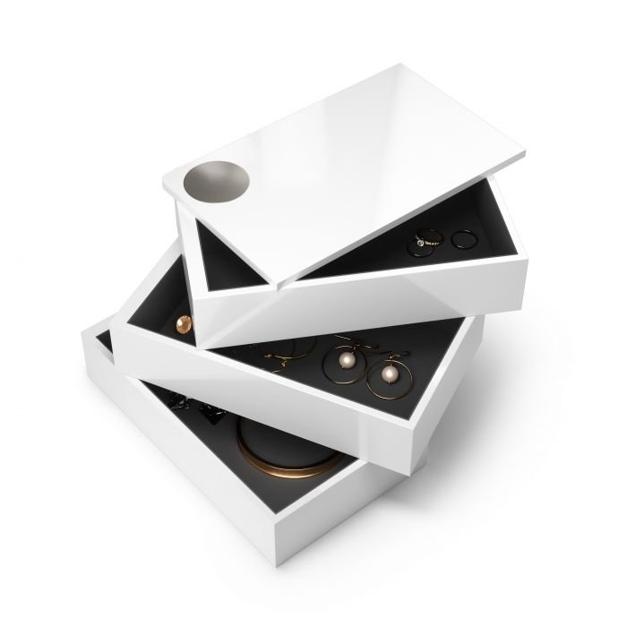 Кутия за бижута и аксесоари Umbra “SPINDLE“ - цвят бял