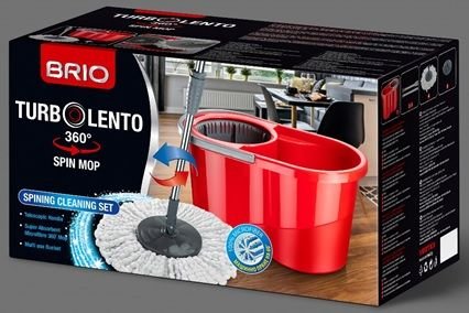 Ротационен сет за почистване Brio Turbolento 360˚, кофа и подочистачка 