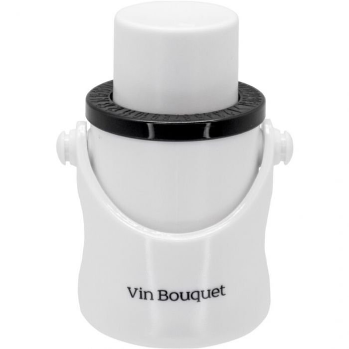 Тапа за шампанско с помпа Vin Bouquet  - 2 в 1, бяла