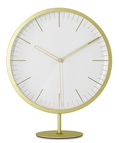 Часовник за стена или маса Umbra Infinity - цвят месинг