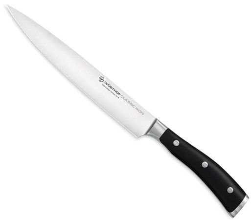 Готварски нож Wusthof Classic Ikon Black, тясно острие 20 см