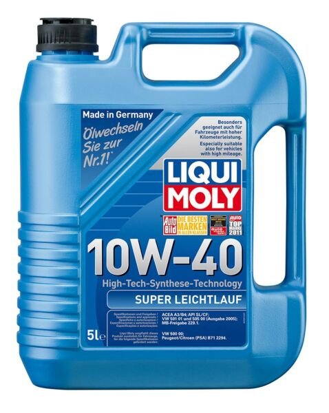 Полусинтетично моторно масло Liqui Moly SAE 10W-40 лек ход, 5 л