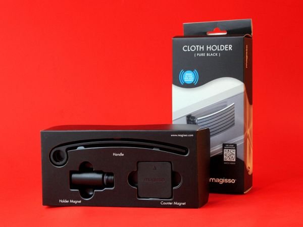 Магнитна пластмасова поставка за кухненска бърсалка Magisso Magnetic Kitchen Cloth Holder Plastic - 6