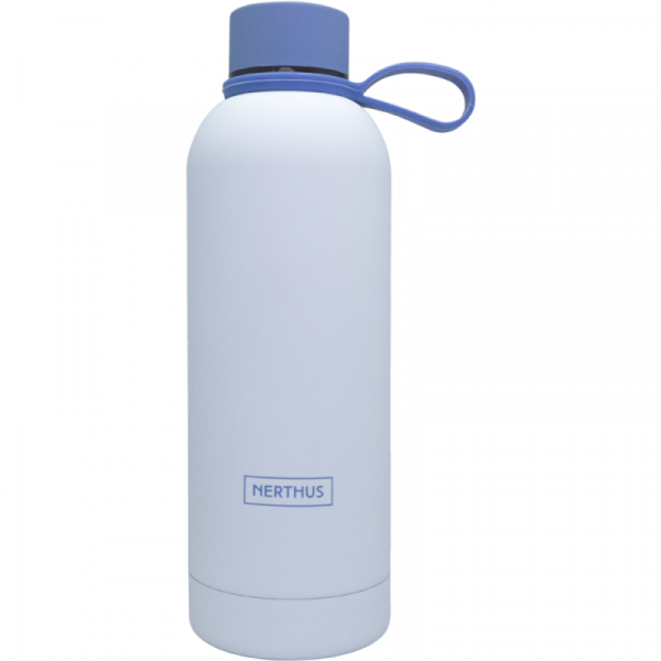 Двустенна бутилка с дръжка Nerthus Urban - синя, 500 мл